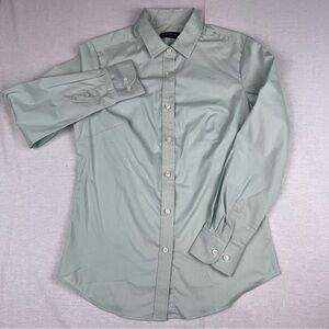 Pashartuk Women’s S Mint Green Long Sleeve Button Down Business Shirt